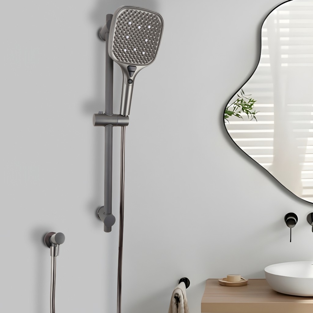 ฝักบัวฝักบัวแรงดันสูง ฝักบัวไซซ์ใหญ่ ดีไซน์หน้าเหลี่ยม โมเดิร์น หรูเข้าทุกห้องน้ำ - รูปที่ 4