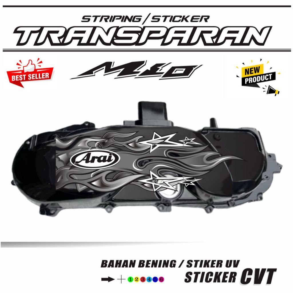 / สติ๊กเกอร์ VARIATION OF MIO CVT BACK WITH ARAI MOTIF / / สติ๊กเกอร์