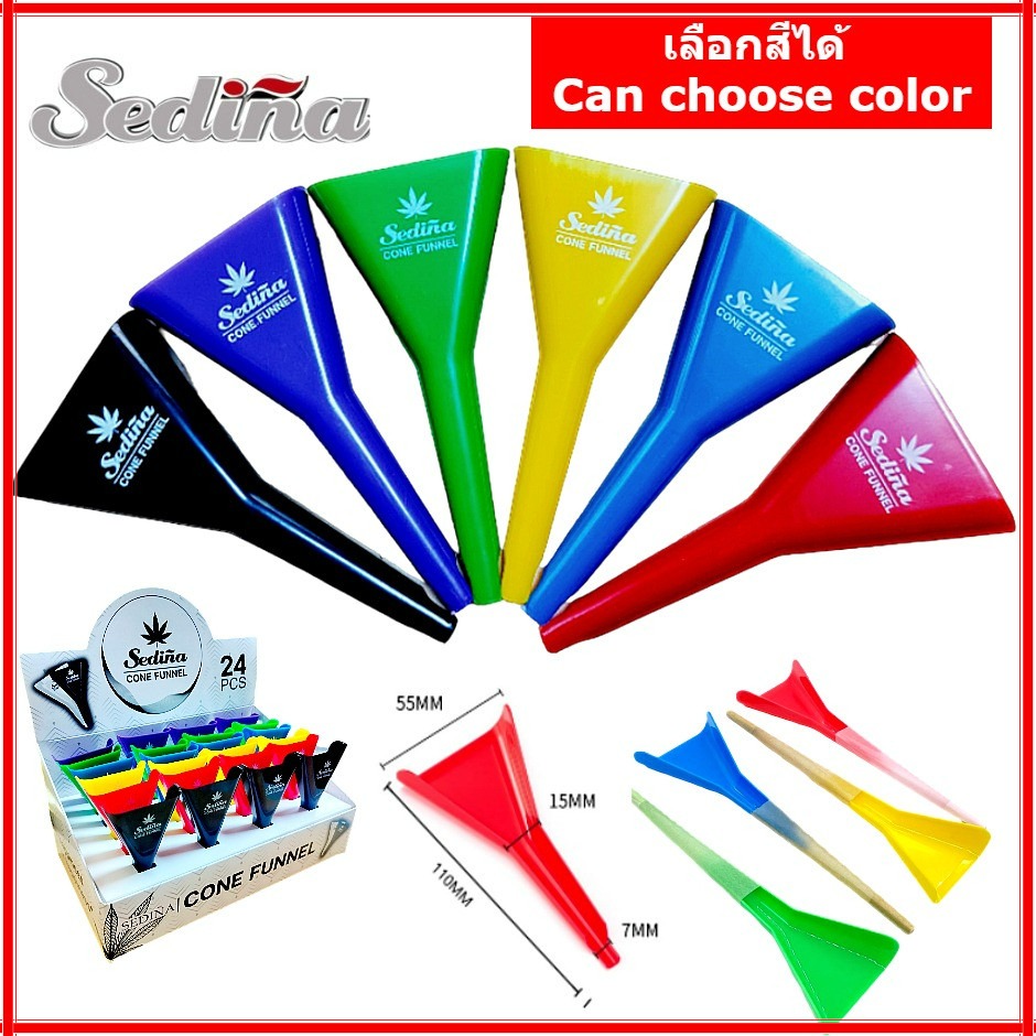 1 อัน คละสี กรวยกรอกสมุนไพร ที่กรอกโรลพันสำเร็จ กรวยกรอก โรล sedina Raw