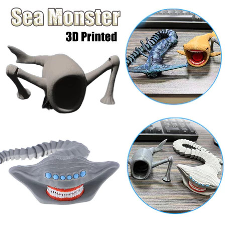 El Gran Maja ของเล่น 3D-พิมพ์ Bloop Sea Monster ของเล่น Sea Eater Articulation สามารถเคลื่อนย้ายได้ Articulated สําหรับของขวัญวันเกิดคริสต์มาส