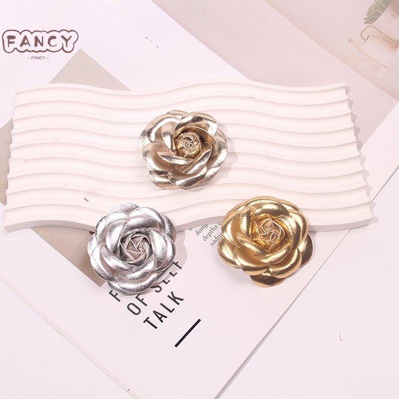 เข็มกลัดลายดอกไม้ขนาดใหญ่แบบเรียบหรู สำหรับผู้หญิง พร้อมใช้งานกับผ้าพันคอและเสื้อโค้ต - รูปที่ 5