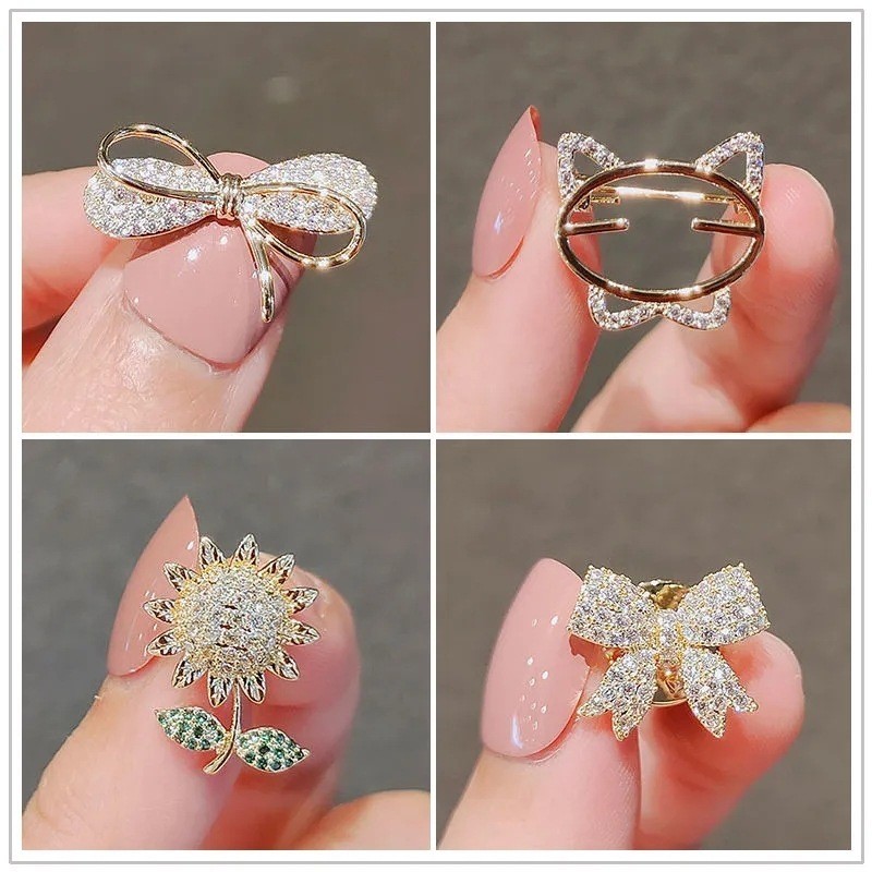 เข็มกลัดโบว์แฟชั่นแบบ ANTI-Glare ตกแต่งเสื้อผ้าชุดของคุณอย่างหรูหราและเนียนตา