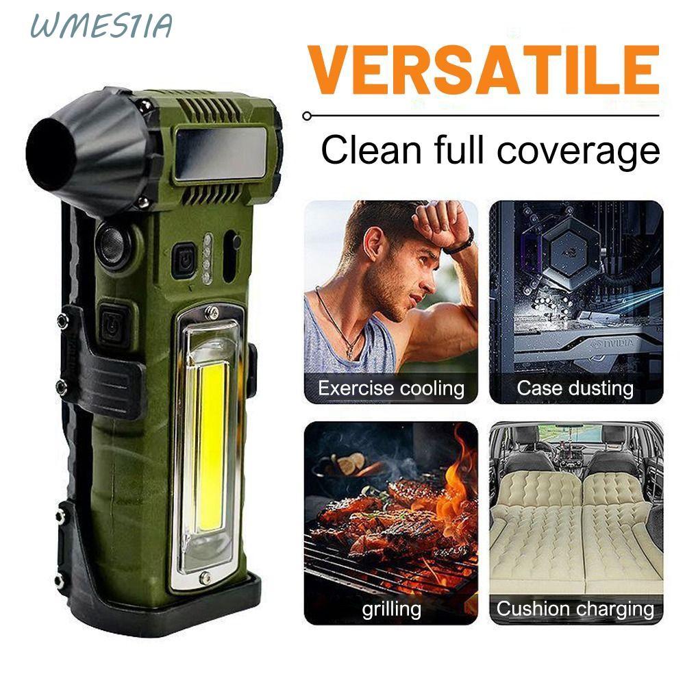 WMES1 เครื่องเป่าลมทรงพลัง, เครื่องจ่ายไฟ 110000RPM Turbo Violent Fan, Air Dust Blower มอเตอร์ไร้แปรงแม่เหล็กพร้อมไฟปั๊มลมไฟฟ้า Outdoor Camping