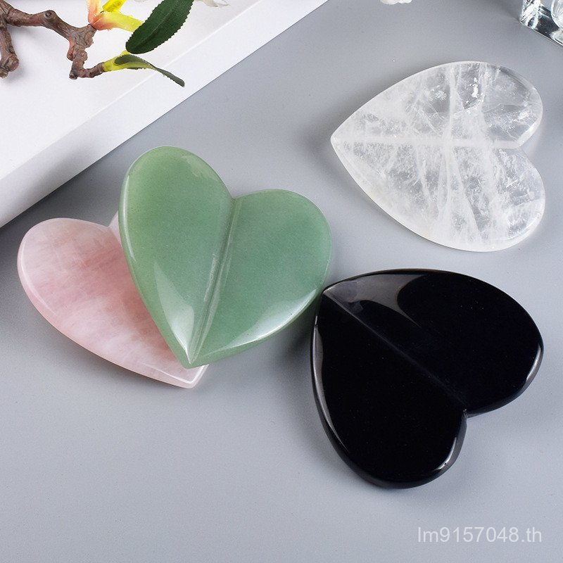 ประเภท Gua Sha Board หยกคริสตัลสีชมพูขายส่ง Heart-Shaped Facial ผู้ผลิต Gua Sha แท็บเล็ต Big Love Be