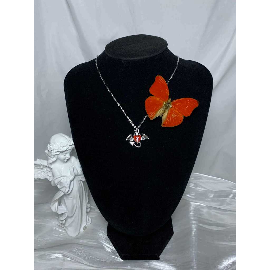 สร้อยคอผีเสื้อสีฟ้า Morpho Menelaus สไตล์เกาหลี ดั๊nte สำหรับของขวัญหรูหราและสวยงาม