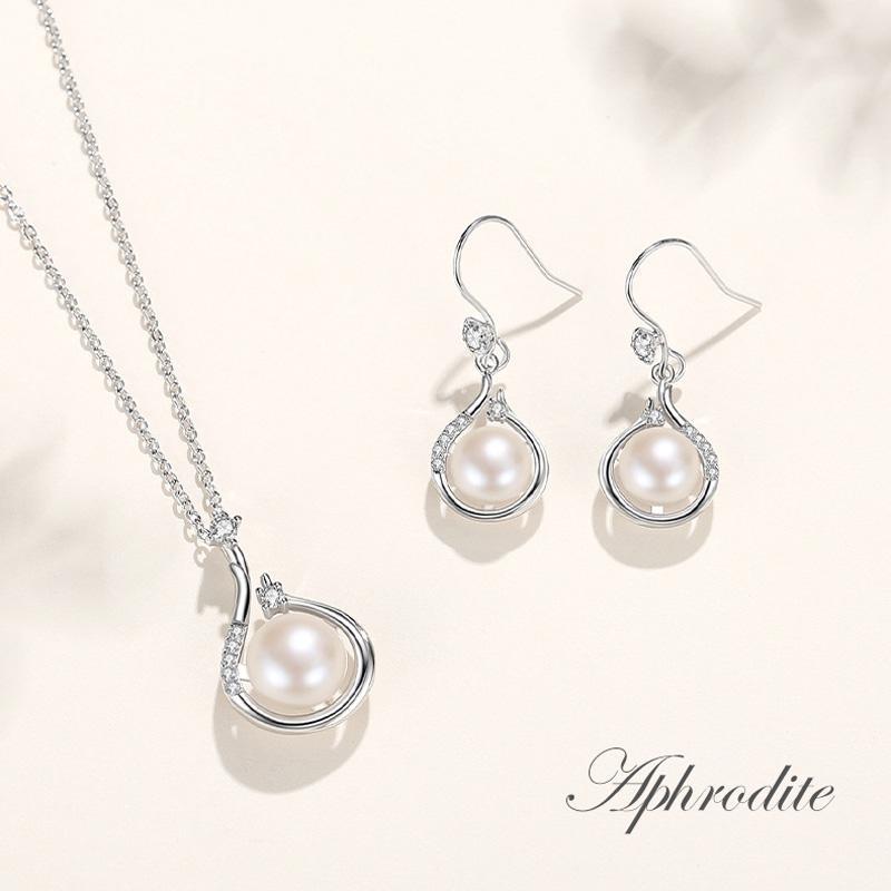 Aphrodite ต่างหู, สร้อยคอเงินแท้ S925 [MERCELO]