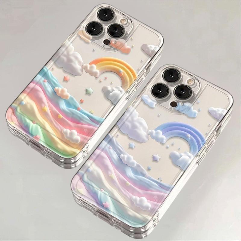 Galaxy Clouds สําหรับ iPhone 17Pro 16 15 14 13 12 11 Pro Max XR 7 8 SE กันกระแทกปลอกอ่อน