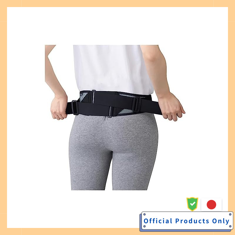 Lumbar Pelvic Belt Supporter Unisex Sports Work Golf Tennis Stabilization Black Mesh Type LL
