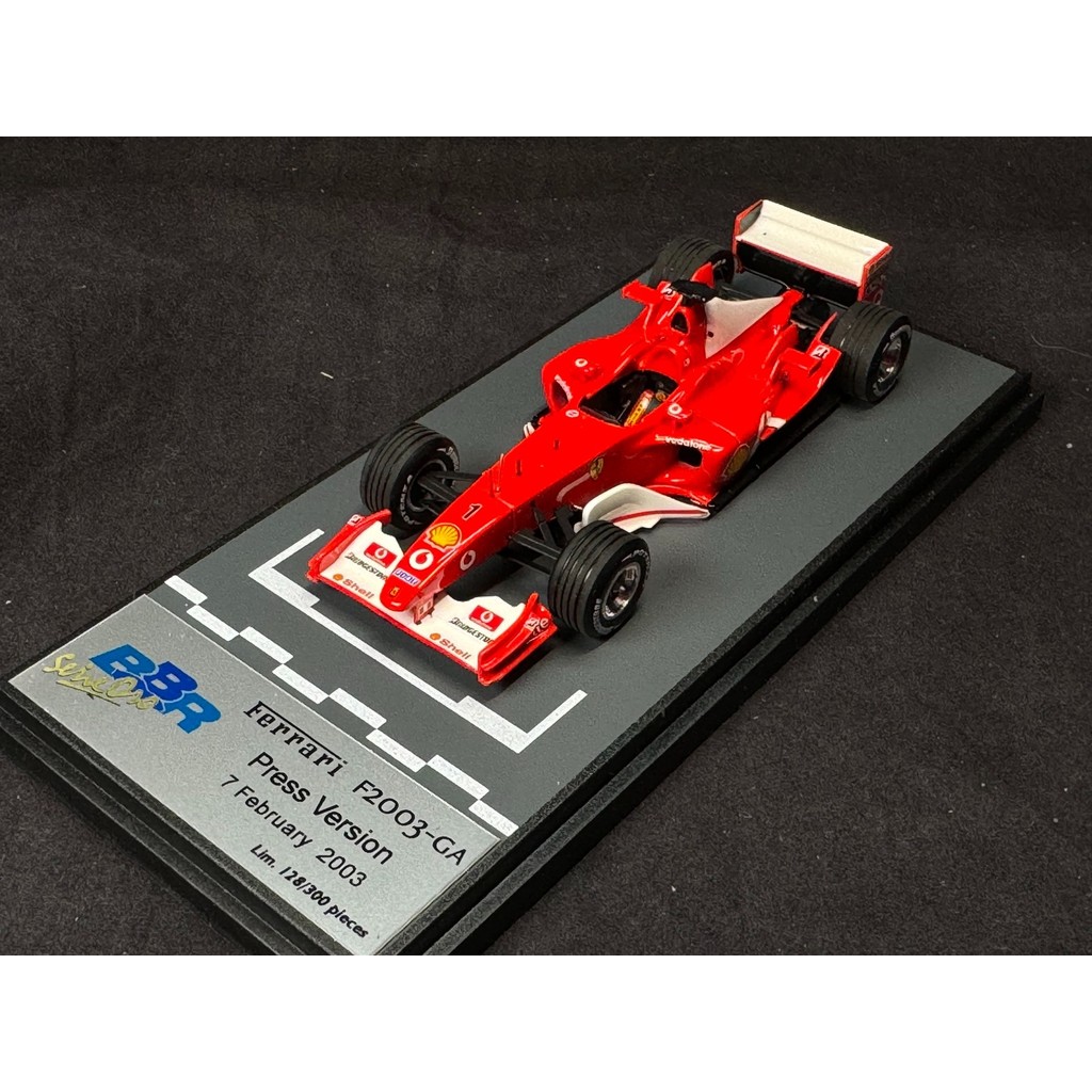 1/43 BBR Ferrari F1 Racing Schumacher Ferrari F2003-GA เวอร์ชั่นกด จํากัด 300 กล่อง สินค้าเก่า ซื้อห