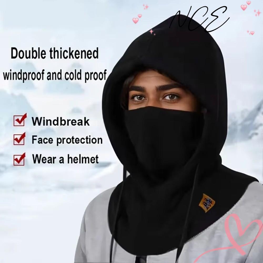 NCE Balaclava หมวกฤดูหนาว, Windproof Plush คออุ่น ,ฤดูหนาวหนาขี่จักรยาน Warm Beanies หมวกสําหรับผู้ช