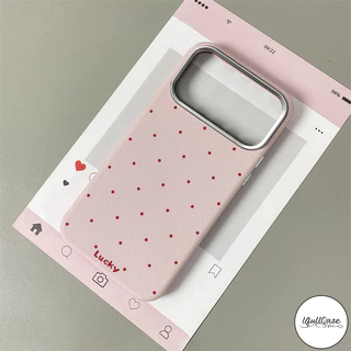 เคสไอโฟน17 สำหรับ IPhone 11 17 Air 15 13 16 12 Pro Max 15 14 16 Plus XR X XS SE 2 3 แฟชั่นนำโชค จุดแดง เนื้อหนัง ปกอ่อน