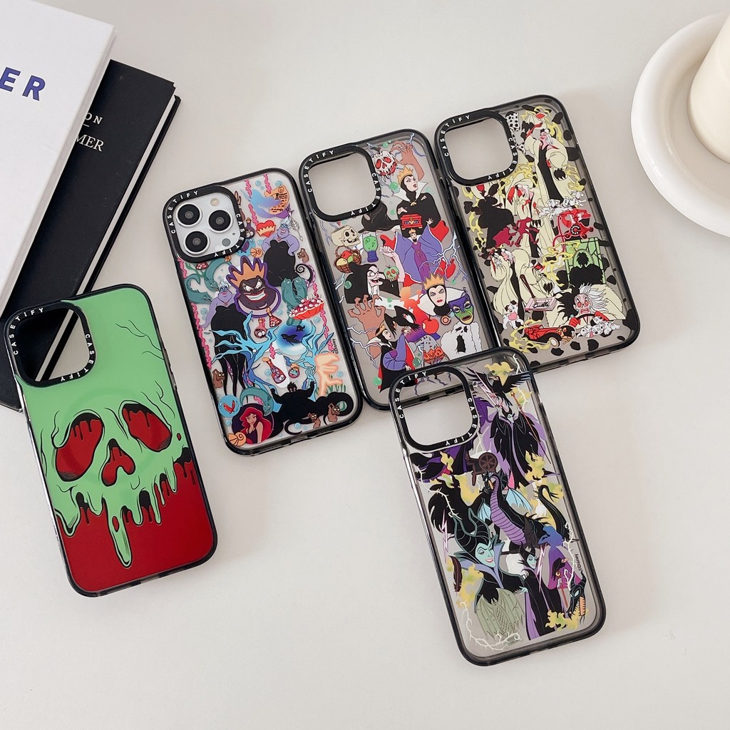 Disney Villains HalloweenCASETIFY Magnetic absorption เคสโทรศัพท์อะคริลิคคุณภาพสูงสําหรับ iPhone 17 16 15 14 13 12 11 Pro Max ดาวเดียวกัน – โปรปัง