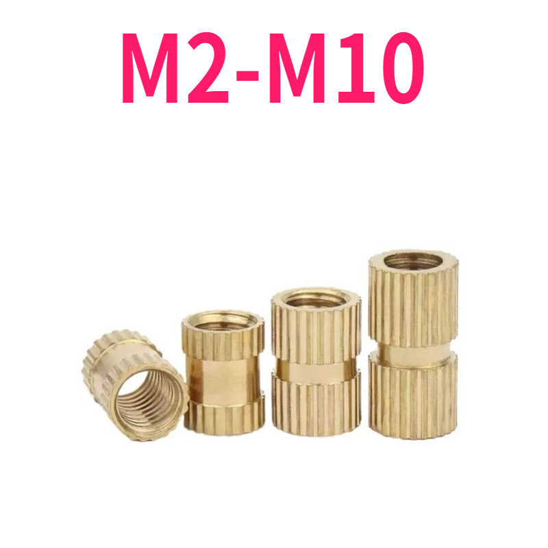 ฉีดแม่พิมพ์ทองแดงอ่อนนุช Double Pass ทองแดงใส่ Knurled ใส่ทองแดงแม่ดอกไม้, ทองแดงฝัง M2-M10 999-MB