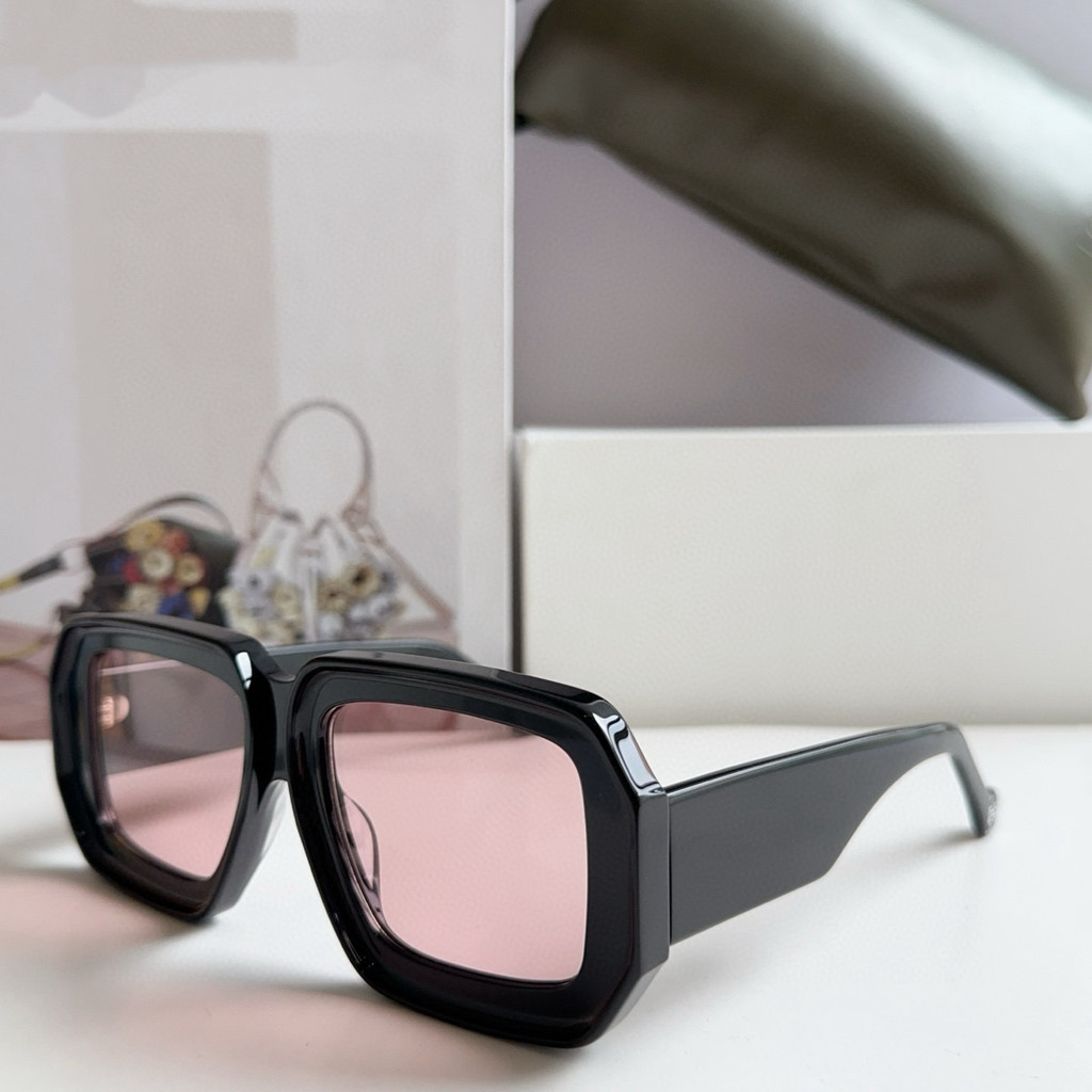 QPET Loe** LW40064U New Classic Square Large Frame Acetate Luxury High-End Sunglasses