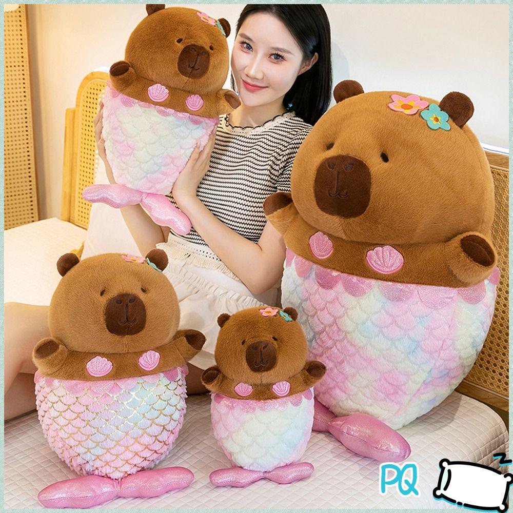 PQ ตุ๊กตาตุ๊กตา, 35/50 ซม. Creative Fluffy ของเล่น, Mermaid Capybara ของขวัญน่ารักที่น่าสนใจ