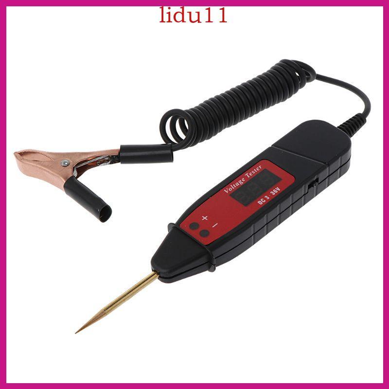 LID 1 65m Spring Line Car Digital LCD Electric Voltage Test Pen Probe Detector Test