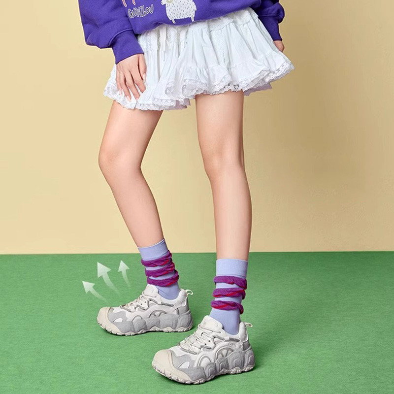 CAMEL CROWN รองเท้าผ้าใบผู้หญิง สไตล์ chunky สำหรับสวมใส่กลางแจ้งและการลำลอง - รูปที่ 4