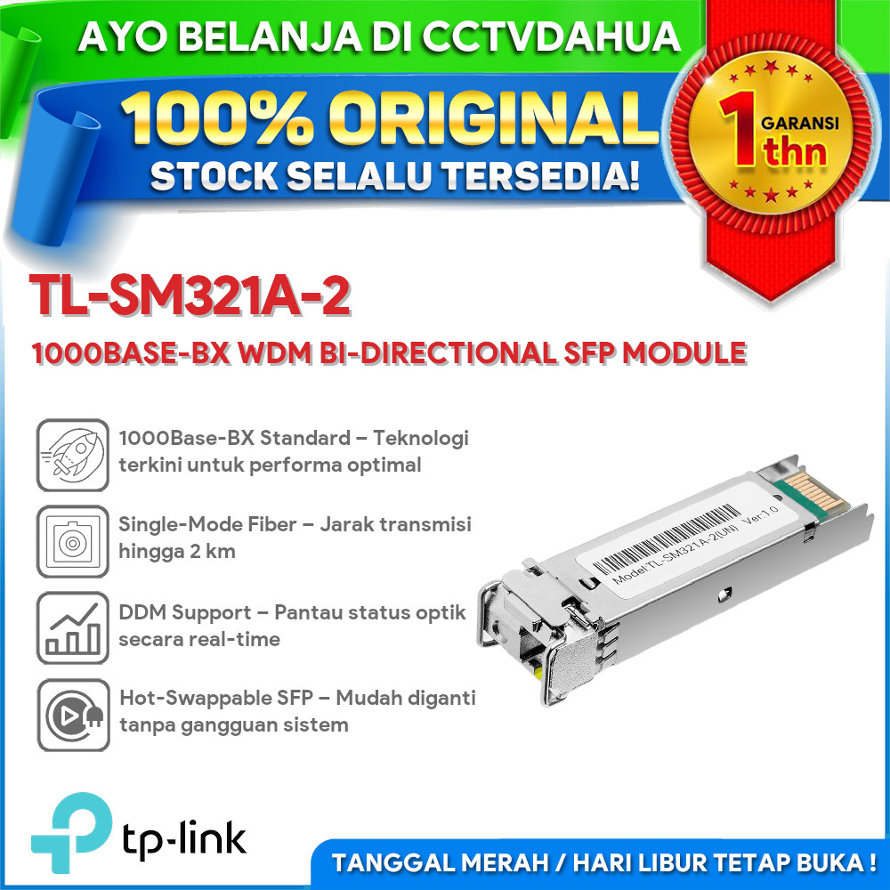 TP-LINK TL-SM321A-2 1000BASE-BX WDM โมดูล SFP แบบสองทิศทาง