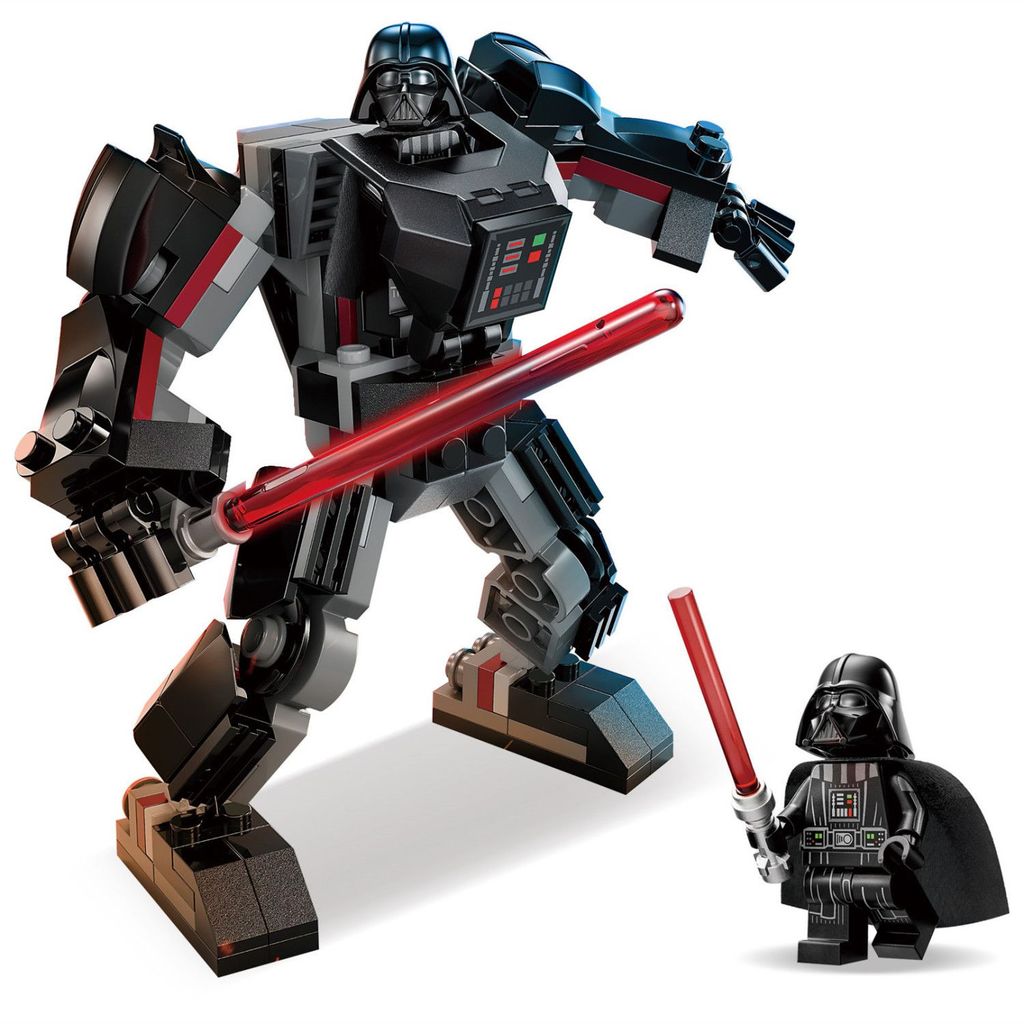 เข้ากันได้กับ Lego Star Wars Darth Vader Mecha Black Samurai Mini Mecha Minifigure 75368 ประกอบบล็อก