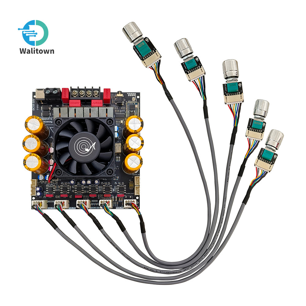 DC18-50V ZK-SUB1200Q Qualcomm APTX รุ่น QCC3034+ES9023 พร้อมซับวูฟเฟอร์ BT เครื่องขยายเสียงดิจิตอล 6