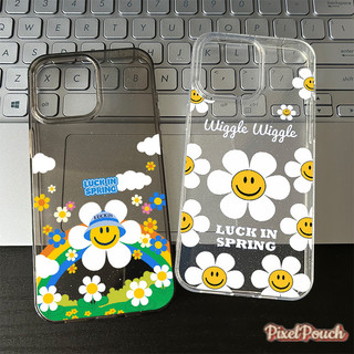 เคส iPhone 17 16 Pro Max iPhone 11 ใสแวววาวด้วย TPU นุ่มสีสันสดใส พร้อมลายดอกทานตะวันสีรุ้งสุดน่ารัก เข้ากันได้กับ