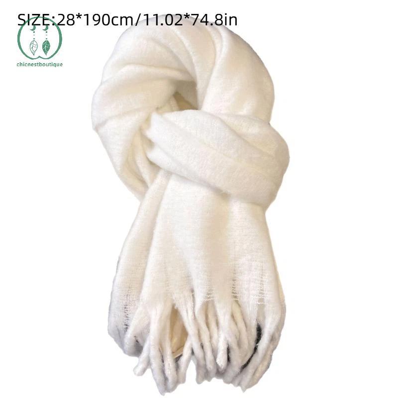 [Chicnest] ใหม่ฤดูใบไม้ร่วงและหนาว ผ้าพันคอลายแฟชั่นสำหรับผู้หญิง ทำจากวัสดุ faux cashmere ยืดหยุ่น windproof ให้ความอบอุ่น - รูปที่ 6