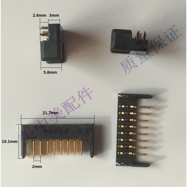 โน้ตบุ๊คต้นฉบับ Gold Finger 8PIN Pin Gold-Plated Countersunk Board ขั้วต่อสายไฟซ็อกเก็ตปลั๊ก Connect