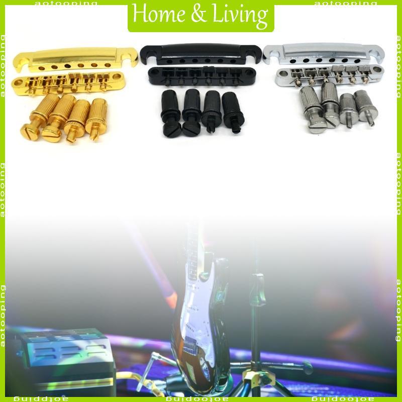 AOTOO Tune O Matic Bridge Rollers Tune O-Matic Guitar Bridge พร้อมชุดหาง