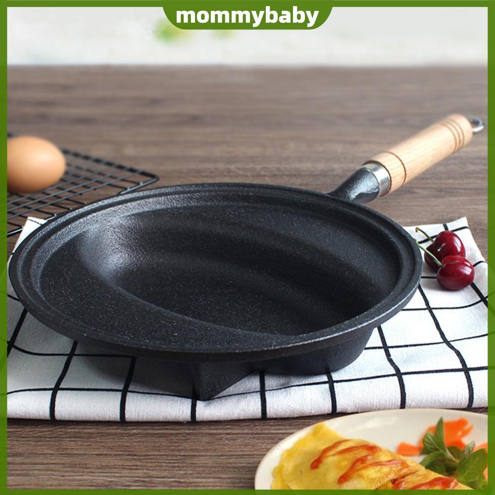 [มาใหม่] Omurice ทําอาหารหม้อด้ามไม้แพนเค้กแม่พิมพ์ Skillet กระทะ Non-Stick ไข่เจียวไข่หม้อ Anti-Sca