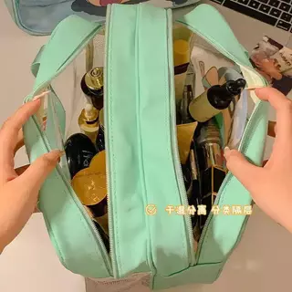 Crayon Xiaoxin Cosmetic Bag Cute Dry Wet Separation Transparent Large Capacity Female Portable Travel Wash Portable Pouch zKkC