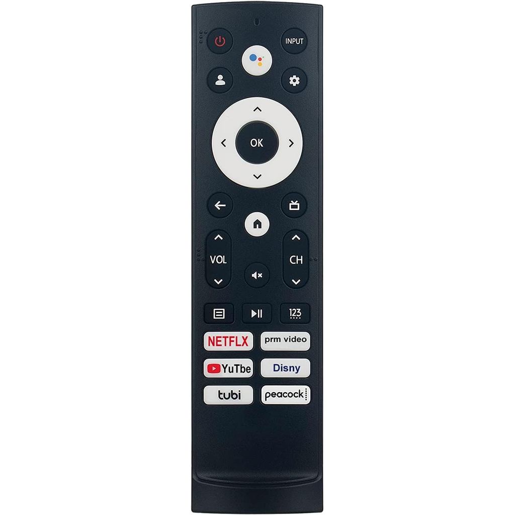 เปลี่ยนรีโมทคอนโทรลสําหรับ Hisense สมาร์ท Google TV รุ่น 43A6H 50A6H 55A6H 65A6H 75A6H 50U6H 55U6H 6