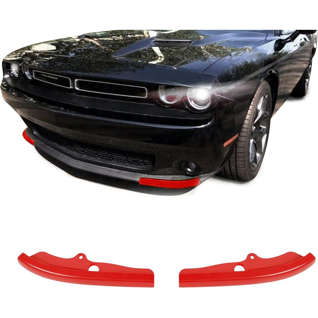 Hoolcar กันชนด้านหน้า Lip Splitter Protector ด้านหน้าพลั่วสําหรับ 2015-2021 Dodge Challenger Scat Pa