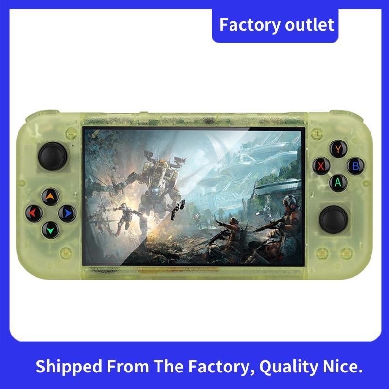 RG50XX มือถือคอนโซลเกม Retro 5 นิ้ว 64G 20000 + วิดีโอเกม LINUX 3D จอยสติ๊กสําหรับ 19 + Simulator B