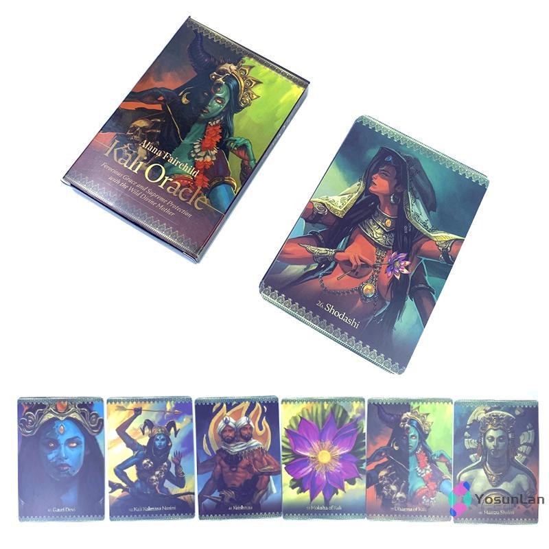 YosunLan] Kali Oracle การ์ดคําทํานายดาดฟ้าปาร์ตี้ครอบครัวเกมกระดาน Fortune Telling เกมเริ่มต้นการ์ดใ