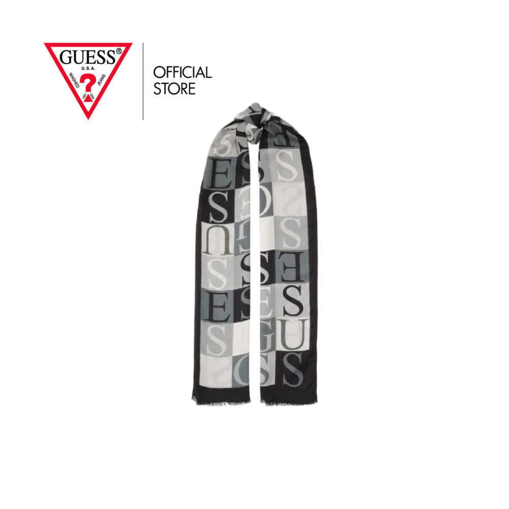 GUESS ผ้าพันคอ รุ่น AM9503POL03 สีดำ