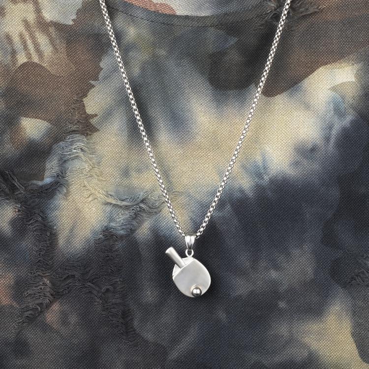 สร้อยคอมากกว่า พร้อมจี้ titanium สไตล์โมเดิร์น สำหรับผู้ชายและผู้หญิง STN1660BL