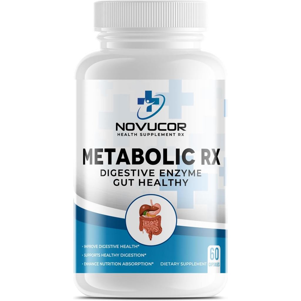 Novucor Health s Digestive Enzyme Formula, Metaboloc Series, 60 แคปซูล