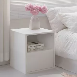 Koncept Furniture ตู้ข้างเตียง รุ่น Habi ขนาด 40 ซม. สีขาว (40x40x45 ซม.) แบรนด์ KONCEPT FURNITURE