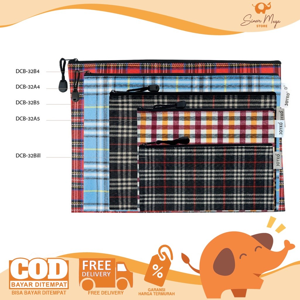 Joyko Document Bag DCB-32(A4, B4, A5, B5, Bill)/ ราคาถูก มีคุณภาพ Document Bag Folder