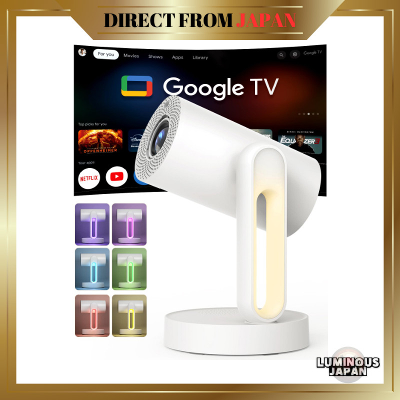 Google TV Built-in & Official Netflix License — ETOE Projector Ceiling Projection, 1080P Resolution 