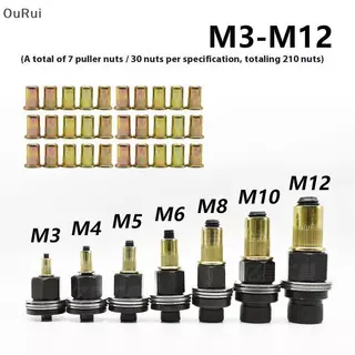 {B&C พ.ย.} 11 ชิ้นคู่มือ Riveter Nut เครื่องมืออุปกรณ์เสริมสําหรับถั่ว M3 M4 M5 M6 M8 M10 M12 ติดตั้งง่าย Hand Rivet Nut {th}