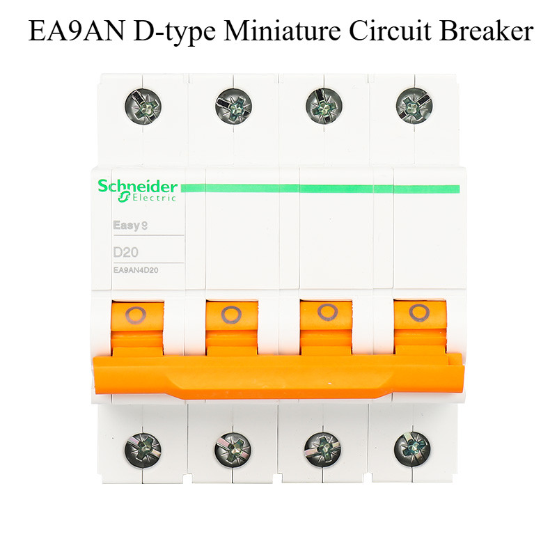 Schneider ไฟฟ้า EA9AN 1P2P3P4P 6/10/16/20/32/40/63A D-type Miniature Circuit Breaker