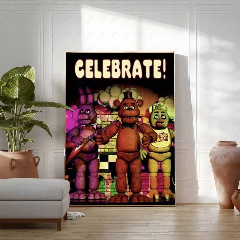 Fnaf Five-nights-At-Freddys โปสเตอร์คลาสสิก Wall art รูปที่ 5
