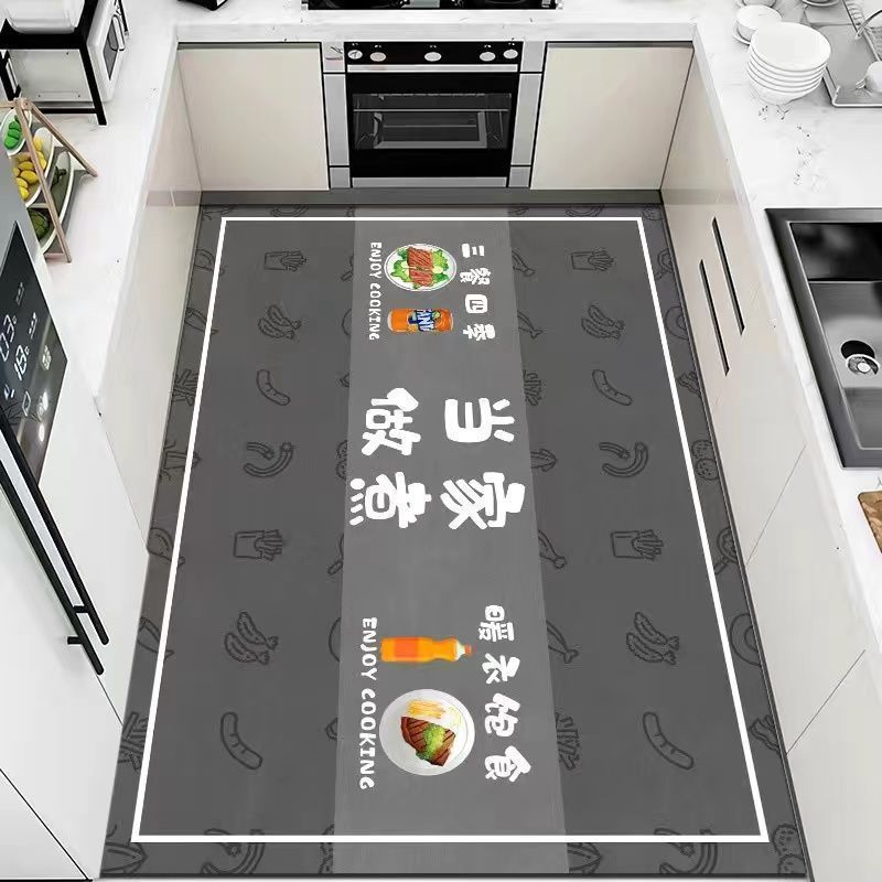 ครัวเรือน Diatom Mud Kitchen พรมปูพื้นดูดซับน้ําโดยเฉพาะ Dirt-Resistant Anti-Slip Kitchen Flo