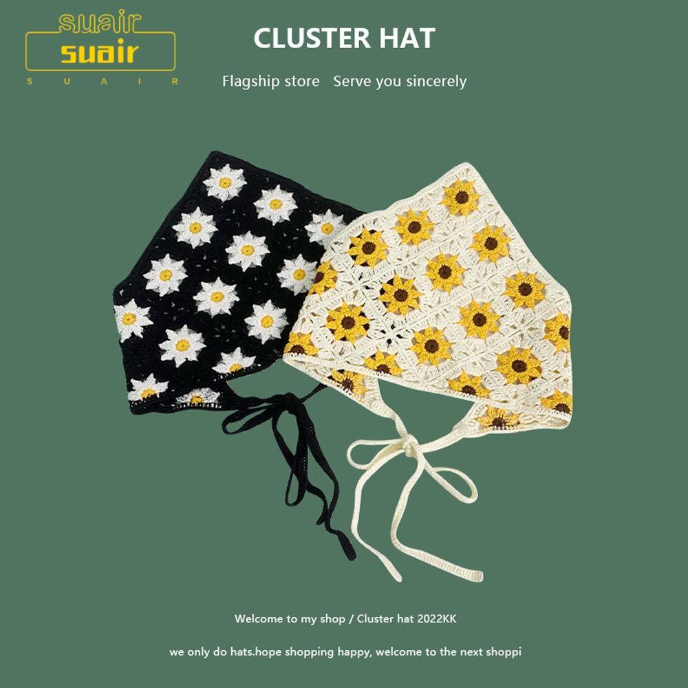 SUAIR Headscarf Hat Sweet Girl Creative Triangle Scarf