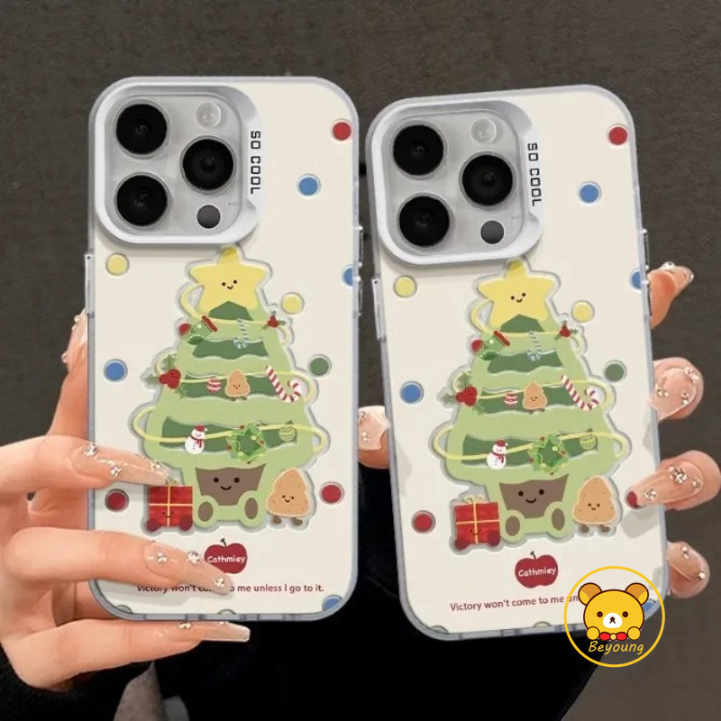 ต้นคริสต์มาสการ์ตูนเคสโทรศัพท์สําหรับRedmi 15 15C A5 Turbo 4 Pro 4G 5Gปลอกน่ารักกันกระแทกMatteปกหลัง