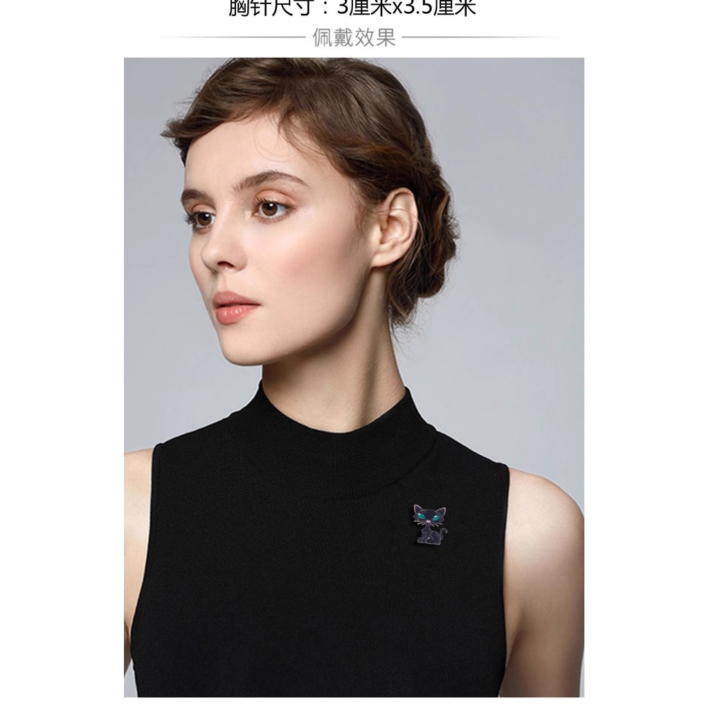 เข็มกลัดลูกแมวพรีเมียม เหมาะทำของขวัญสุภาพสตรี - รูปที่ 4