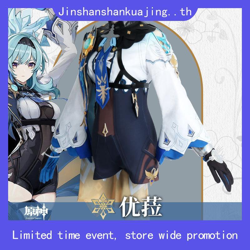 Genshin Impact Eula เครื่องแต่งกายคอสเพลย์ ชุดยูลา คอสตูมฮาโลวีน สําหรับผู้หญิง