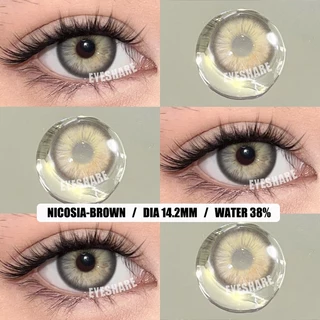 Eyeshare NICOSIA คอนแทคเลนส์สีเทา 2 ชิ้น คอนแทคเลนส์สำหรับดวงตา คอนแทคเลนส์เสริมสวย สีฟ้า น้ำตาล รายปี