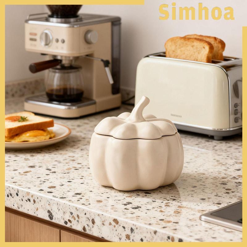 [SIMHOA] หม้อสตูว์ในครัวหม้อขนมตกแต่งโต๊ะเครื่องครัวชามเสิร์ฟ Crocks ชามไข่นึ่งชามซุปเซรามิกสําหรับห